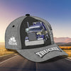 Joycorners Trucker Blue Gray Customized Name 3D Cap