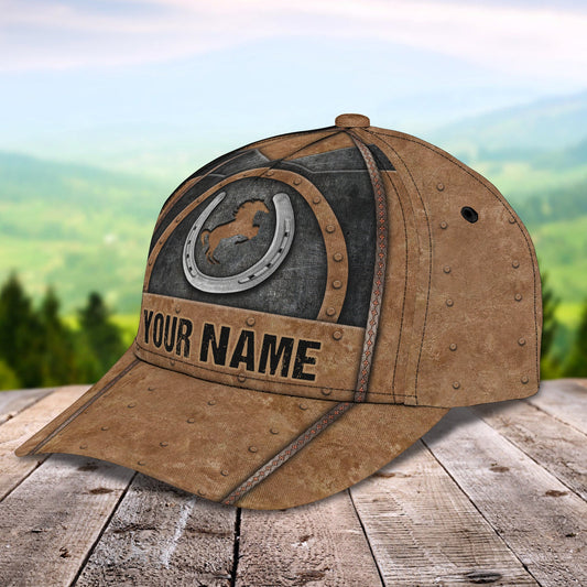 Joycorners Horse Horseshoe Customized Name Cap