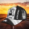 Joycorners Skull Trucker BnW Customized Name 3D Cap