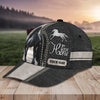 Joycorners Cool Black Horse Pattern Customized Name Cap