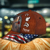 Joycorners Horse And American Flag Customized Name Cap