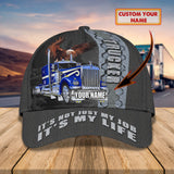 Joycorners Trucker Eagle Blue Customized Name 3D Cap