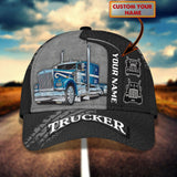 Joycorners Trucker Blue Customized Name 3D Cap