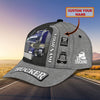 Joycorners Trucker Blue Gray Customized Name 3D Cap