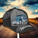 Joycorners Trucker Blue Customized Name 3D Cap