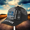 Joycorners Trucker Blue Customized Name 3D Cap