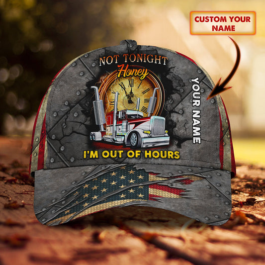 Joycorners American Trucker Not Tonight Customized Name 3D Cap