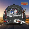 Joycorners US Truck Driver Customized Name 3D Cap