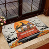 Joycorners Simmental Halloween Truck Custom Name Doormat