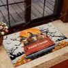 Joycorners Texas Longhorn Halloween Truck Custom Name Doormat