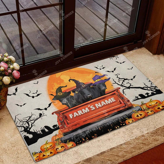 Joycorners Dexter Halloween Truck Custom Name Doormat