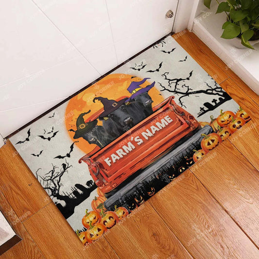 Joycorners Dexter Halloween Truck Custom Name Doormat