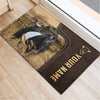 Joycorners Belted Galloway Custom Name Leather Pattern Doormat