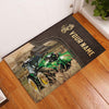 Joycorners Tractor Custom Name Leather Pattern Doormat