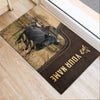 Joycorners Dexter Custom Name Leather Pattern Doormat