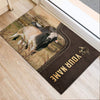 Joycorners Brahman Custom Name Leather Pattern Doormat