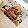 Joycorners Shorthorn Halloween Truck Custom Name Doormat