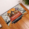 Joycorners Texas Longhorn Halloween Truck Custom Name Doormat