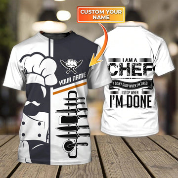 Joycorners Custom With Name 3D All Over Print Shirt For Master Chef, Gift To Cooking Lover Cooker Gifts, Gift For Chef Birthday Chef