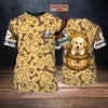 Joycorners Golden Retriever Cute 3D Custom Name And Dog Full Print Shirts