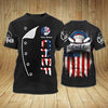 Joycorners Personalized American Chef T Shirt, 3D All Over Printed Chef Shirt Usa Flag Pattern, Chef Shirt