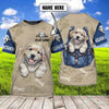 Joycorners Golden Retriever Cute 2 3D Custom Name And Dog Full Print Shirts