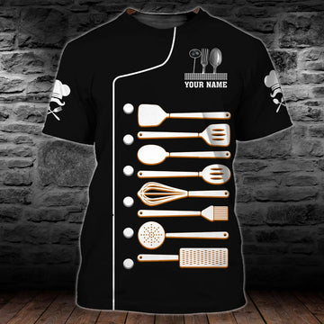 Joycorners Custom Name Funny Shirt For A Chef, Cooking Equipment T Shirt, Master Chef Gift, Chef Shirt