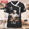 Joycorners Personalized Chef Shirt, Master Chef in Action with Dynamic Kitchen Scene MT2509