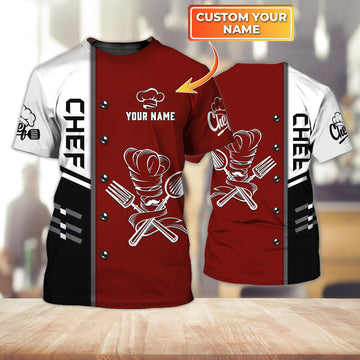 Joycorners Custom Chef Shirt 3D Sublimation Master Chef Tshirt Gift For Master Chef