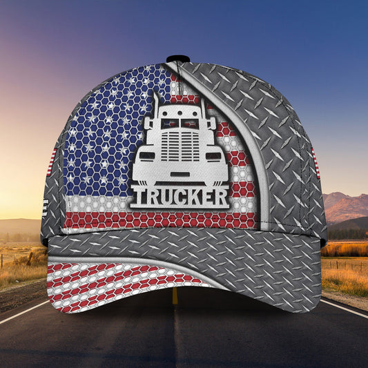 Joycorners Trucker America Customized Name 3D Cap