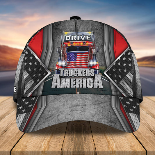 Joycorners American Trucker Customized Name 3D Cap