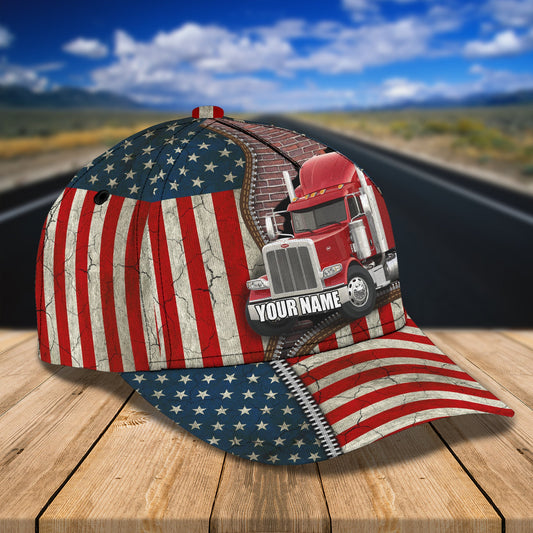 Joycorners Breaking Brick Wall Trucker Customized Name 3D Cap