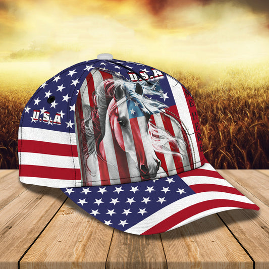 Joycorners Horse Patriot 2 Customized Name Cap