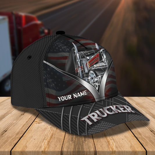 Joycorners American Trucker Customized Name 3D Cap