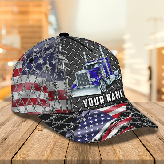 Joycorners American Faithful Trucker Customized Name 3D Cap