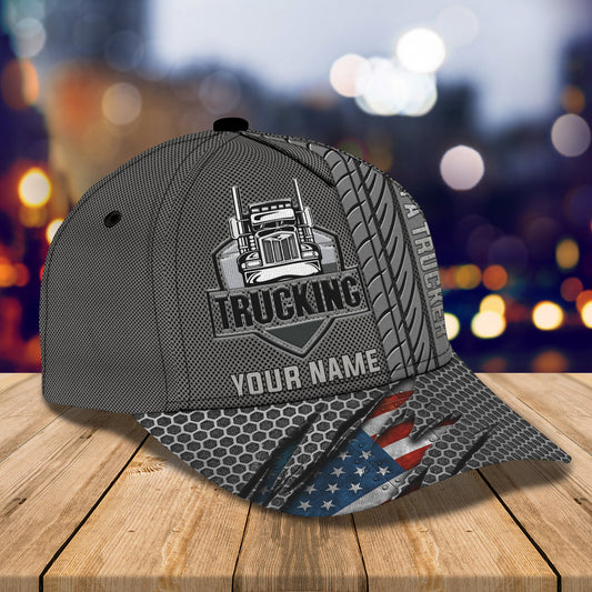 Joycorners Trucker USA Customized Name 3D Cap