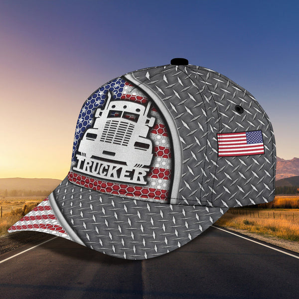 Joycorners Trucker America Customized Name 3D Cap