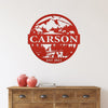 Joycorners Personalized Mountain Cabin Scene with Established Date Metal Sign-Cabin-Hunting Themed Sign-Decor-Outdoor Cabin-Lodge Decor LM0110