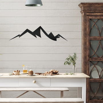 Joycorners Mountain Range Wall Art-Wall -Mountain Wall Decor for Cabin-Mountain Signs LM0110