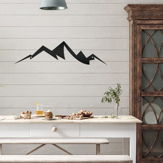 Joycorners Mountain Range Wall Art-Wall -Mountain Wall Decor for Cabin-Mountain Signs LM0110