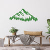 Joycorners Mountain Range with Evergreen Trees Home Decor Metal Sign-Home Decor-Mountain Home Decor-Mountain Themed Cabin Decor LM0110