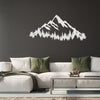 Joycorners Mountain Range with Evergreen Trees Home Decor Metal Sign-Home Decor-Mountain Home Decor-Mountain Themed Cabin Decor LM0110