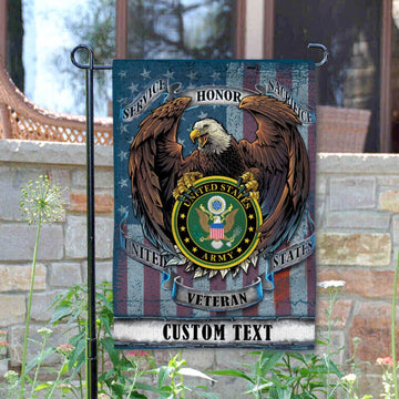 Joycorners Personalized US Military Proudly Served Patriotic Garden Flag #MT6