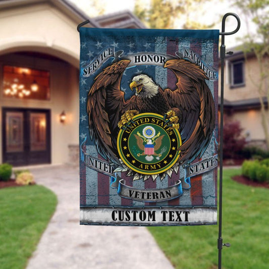 Joycorners Personalized US Military Proudly Served Patriotic Garden Flag #MT6