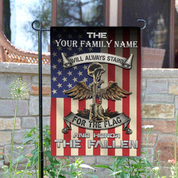 Joycorners Personalized Honor The Fallen Patriotic Garden Flag #MT7