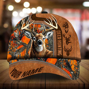 Joycorners Premium Florapunk Black Camo Deer Hunting Personalized Hats 3D
