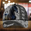 Personalized epic art horse leather pattern cap