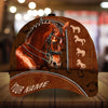 Personalized epic art horse leather pattern cap