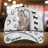 Personalized epic art horse leather pattern cap