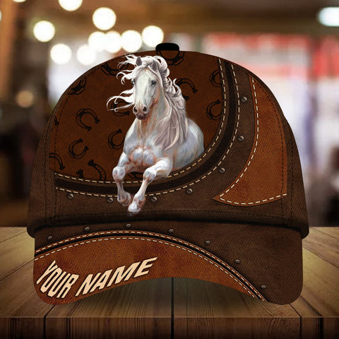 Personalized roswel horse leather pattern cap